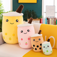 Boneka Bantal Plush Teh Boba Lucu Imut Grosir Pabrik 2026, Bantal Peluk Menggemaskan, Boneka Boba Isi Dakron
