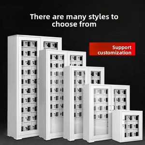 Customizable Cell Phone Lockers with <b>Lockable</b> Glass Doors and Charging Capability Suitable for Schools Hotels and Shopping Malls - Product Image 1