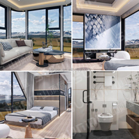 Petites maisons mobiles utilisées dans les endroits pittoresques Cabine RV Remorque Maison Capsule Petites maisons Maisons préfabriquées Maisons de 40 pieds
