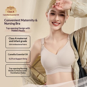 Sujetador de <span class=keywords><strong>Lactancia</strong></span> con Fragancia a Camelia 2717, Diseño de Rayas de Gelatina, Sin Varillas, <span class=keywords><strong>Ropa</strong></span> <span class=keywords><strong>Interior</strong></span> para Mujeres Embarazadas con Pecho Grande - Product Image 1