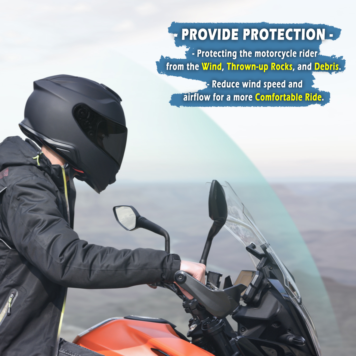 Parabrezza Moto Per BMW C400X (2018-2024) - Trasparente, In Policarbonato, Antigraffio, Deflettore Antivento Aftermarket