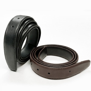 Sangle de ceinture de remplacement en cuir de vache véritable, plate, 30 mm, 5 trous, fabriquée en Corée, 130 cm, sans boucle, modèle 5H-30-130-Plate, unisexe - Product Image 2