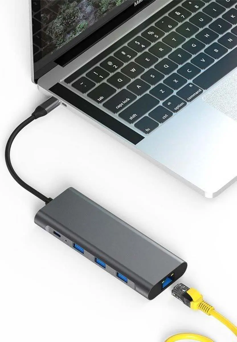 Multiport 9 in 1 H'D 4K Usb C Hub TF SD Slots PD 3.0 Typ-C Docking Station für MacBook Pro, Air, iPad Pro, XPS