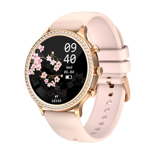 Mode dame I70 Smartwatch Mujer forme ronde <span class=keywords><strong>montre</strong></span>-<span class=keywords><strong>bracelet</strong></span> fréquence cardiaque oxygène sanguin Fitness surveillance de la santé <span class=keywords><strong>montre</strong></span> intelligente pour les femmes - Product Image 1