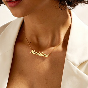 Collana Personalizzata con Nome e Catena a Cavo in Acciaio Inossidabile Placcato Oro 18k, Gioielli alla Moda <span class=keywords><strong>per</strong></span> Ragazze - Product Image 3