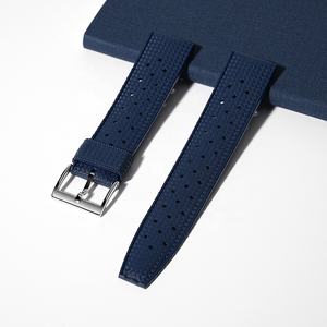 ¡Novedad de 2024! Bandas de reloj duraderas de alta calidad, azul, verde, rojo, negro, goma fluorada, conducción Tropical, correa de reloj de 18/20/22/24mm - Product Image 1