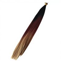 Extensions de cheveux synthétiques à tresser, 22 pouces, 150g, dégradé ombré, lisses comme des baguettes, en fibre haute température, vente directe usine