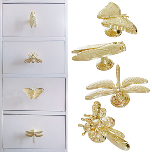 Dragonfly Butterfly Bee Cicada Gabinete Tiradores Perillas para armario Cajón Tocador Armario Muebles - Product Image 1