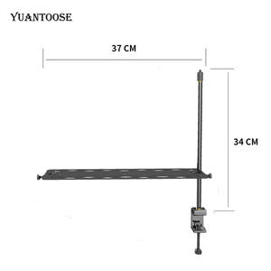 YUANTOOSE ชั้นวางของสำหรับตั้งแคมป์ 37x34 ซม. อลูมิเนียมอัลลอยด์ พับได้ ปรับระดับได้ พกพาสะดวก ใช้งานกลางแจ้งอเนกประสงค์ ประกอบเองได้ - Product Image 1