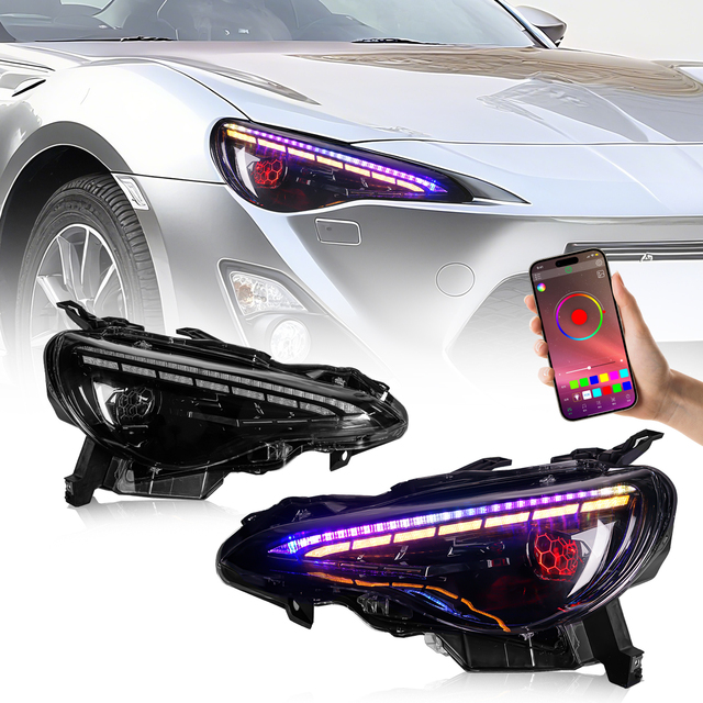Archaic RGB Headlight for TOYOTA 86 GT86 ZN6 FT86 Subaru BRZ 2012-2021 Scion FRS 12-16 LED Headlights 6000K Sequential Turn