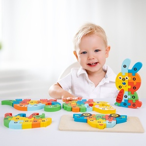 Jouets en Bois Éducatifs pour Enfants : Blocs de Construction en Forme d'Animaux, Jeu de Reconnaissance Cognitif 3D Stéréo, Âge 2-3 Ans, Vente en Gros - Product Image 2