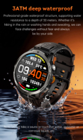 Nuevo Reloj Deportivo Inteligente KT92 con Batería de Larga Duración de 1100 mAh, Resistente al Agua hasta 30 m, Brújula, Linterna LED, Llamadas Inalámbricas
