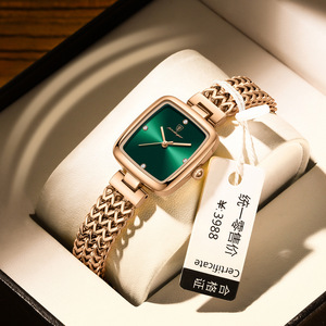 POEDAGAR 768 Montre carrée de luxe pour femmes Montre à quartz étanche en acier inoxydable pour femmes Montre élégante à la mode pour femmes - Product Image 4