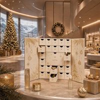 Calendrier de l'Avent de Noël personnalisé haut de gamme – Boîte cadeau à double porte