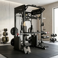 Machine Smith multifonction personnalisable, cage de musculation tout-en-un avec rack à squats et poulie latérale, équipement de gym pour entraînement à domicile
