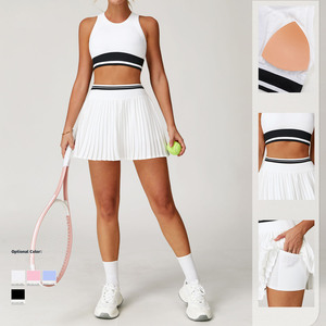 Ensemble de jupes de <span class=keywords><strong>tennis</strong></span> pour femmes de haute qualité, vêtements de sport pour femmes, vêtements de <span class=keywords><strong>tennis</strong></span>, jupes de <span class=keywords><strong>tennis</strong></span> personnalisées à séchage rapide, vêtements de gym - Product Image 2