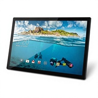 Nuevo Reproductor de Anuncios Táctil con Pantalla LCD de 15.6 Pulgadas, Marco Delgado, Carcasa de Plástico Android, Señalización Digital, Opcional para Montar en Pared o Mesa