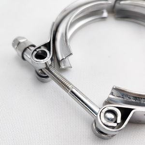 Stainless Steel Muffler <b>Clamp</b> Universal Exhaust Pipe <b>Clamp</b> Set 2 To 4 Inch V Type For <b>Car</b> Auto Repair - Product Image 4