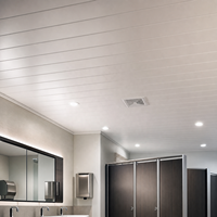 Panel de Techo de PVC Entrecruzado Blanco Mate WYRAX, 300 x 8.5 mm, para Espacios Residenciales y Baños, Fácil de Limpiar, Construcción Ligera