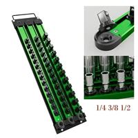 Organisateur de douilles magnétique en aluminium de qualité supérieure pour douilles grandes, moyennes et petites, support mural en métal pour multiprises