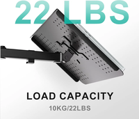 Nouveau support de bureau ergonomique pour deux moniteurs, portable, pliable, réglable, rotation à 360°, support de bureau à domicile, en fer recouvert de plastique