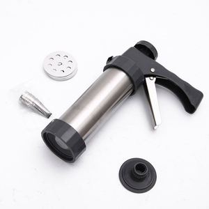 New Arrival <b>Cookie</b> Press Stainless Steel <b>Cookie</b> Press Gun Kit with <b>Cookie</b> Mold Discs Piping Nozzles for DIY Biscuit - Product Image 1