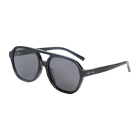 Lunettes de soleil polarisées unisexes tendance transfrontalières, monture en acétate, monture intégrale, confortables, vente en gros du fabricant, personnalisables