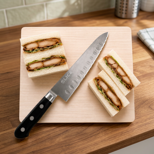 มีดเชฟ SLICE Wave Blade Gyuto ขนาด 21 ซม. ผลิตจากเหล็กกล้าผ่าตัด ด้ามจับพลาสติก ใช้กับเครื่องล้างจานได้ |   เซกิ |   มีดญี่ปุ่น - Product Image 2