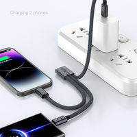 3Fts 240W 1M Cobre puro Nylon Aluminio PD C Cable de carga rápida Pantalla LED Smart iPhone TPE Cable USB para computadora