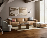 Canapé en cuir, mobilier de salon, orange, modulaire, 5 places, canapés sectionnels électriques