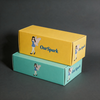 Boîte d'expédition en carton ondulé recyclé écologique personnalisée avec doublure en mousse, logo personnalisé, emballage haut de gamme pour les petites entreprises, utilisation cosmétique