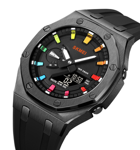 Reloj Deportivo SKMEI 2243 al por Mayor, Reloj para Hombre con Doble Hora, Resistente al Agua 50M, Correa de Silicona, Pedidos al por Mayor, Relojes Digitales para Hombre - Product Image 6