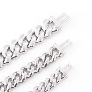 Vente en gros Chaîne cubaine en argent S925 avec diamants VVS 6MM 8MM 10MM 12MM et Bracelet cubain Moissanite style Hip Hop Iced Out, Prêt à l'emploi - Product Image 4