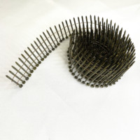 Clous de toiture en spirale à tige lisse en fer de haute qualité pour la construction et les palettes, 2''x0.099, plaqués zinc jaune-chromate