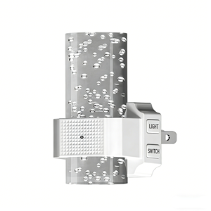 Luz Nocturna LED que Cambia de Color, Enchufable, Paquete de 2, Diseño de Burbujas, Luz Nocturna Regulable, Encendido/Apagado Automático, Lámpara con Sensor del Anochecer al Amanecer - Product Image 1