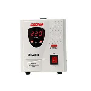 Meilleure vente 2000VA 220V régulateur de tension monophasé 2KVA SDR stabilisateur de réfrigérateur domestique électronique