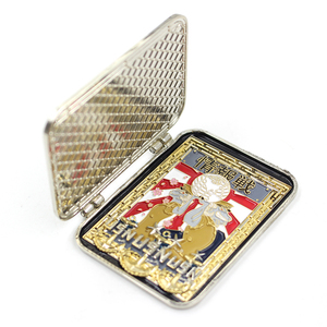 No MOQ Flip Soft spille da bavero Badge personale personalizzato con scheda di supporto può essere chiuso Pin smaltato incernierato aperto - Product Image 4