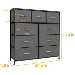 Luxury 9 Layers Non Woven Fabric Clothing Chest Drawer Storage Cabinet Kids Cabinet Storages for Living Room Cabinets