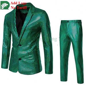 Completo da Uomo in Due Pezzi con Paillettes, Giacca Slim Fit di Lusso per Cerimonie - Product Image 1