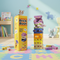 Großhandel Maßgefertigter Ökofreundlicher Holz-Stapelturm Brettspiele 54-teilig Figuren-Bauklötze Spielzeug Geschenkbox