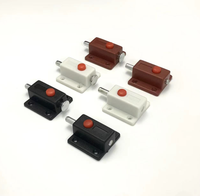 Loquet à ressort recouvert, boulon en plastique avec rondelle, noyau de serrure métallique pour porte et fenêtre d'armoire, quincaillerie de meubles en gros