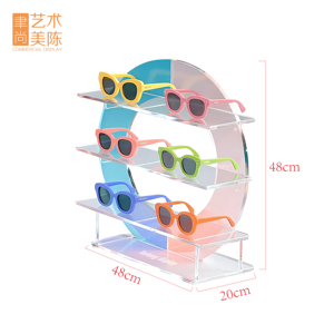 Yushang Tùy Chỉnh Thiết Kế Ban Đầu Hree Lớp Màu Ghép Trong Suốt Thông Tư <span class=keywords><strong>Acrylic</strong></span> Bảng Kính Hiển Thị Đứng - Product Image 2