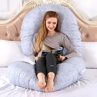 Oreiller de maternité personnalisé en forme de C pour le corps entier avec housse amovible pour dormir Oreiller de grossesse pour soutien du ventre et des jambes