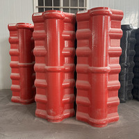 Tuiles de toiture ondulées composites ASA, dos vert, résine synthétique rouge, panneau sandwich en acier imperméable, résistant à la chaleur, pour maison
