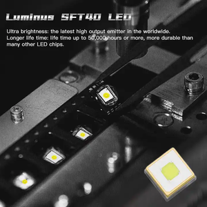 Linterna LED Táctica Recargable Súper Brillante de 1800lm IPX8 21700, Linterna EDC con <span class=keywords><strong>ATR</strong></span> para Correr/Campamento/Busca - Product Image 4