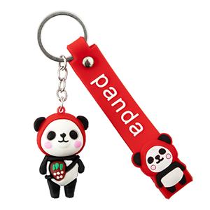 Llavero de Panda de PVC de Alta Calidad, Bonito y de Dibujos Animados, Colgante para Bolsa, Anillo de Goma Suave Personalizado para Regalo Creativo - Product Image 6
