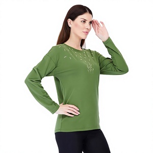 Fabricante de Camisetas de Manga Larga para Mujer, Top Informal de Jersey de Algodón, Ropa de Marca Privada, Proveedor Mayorista de Fábrica - Product Image 4