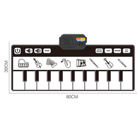 Kids Musical Piano Mat Floor Dance Mat Musical Toys with 20 Keys Piano Keyboard 8 Instrument Sounds Touch Play Mat Early Educati
