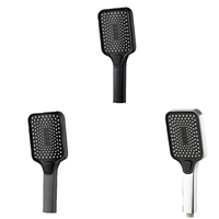 Sistema de Ducha con Pantalla de Temperatura LED Color Gris Metálico, Grifos Termostáticos, Salida de Agua Oculta, Estante Espacioso, Ambiente Estrellado para Hoteles