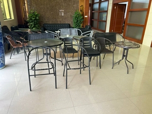 Interno-esterno <span class=keywords><strong>giardino</strong></span> <span class=keywords><strong>giardino</strong></span> Patio ristorante bistrot Rattan pila sedia da pranzo da esterno <span class=keywords><strong>poltrona</strong></span> impilabile - Product Image 6